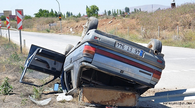 TAKLA ATAN OTOMOBİLDEKİ 4 KİŞİLİK AİLE ÖLÜMDEN DÖNDÜ