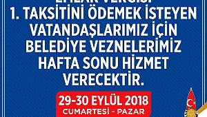 ONİKİŞUBAT BELEDİYESİ’NDEN VERGİ MÜKELLEFLERİNE ÖZEL HİZMET