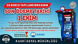 YAPILANDIRMANIN İLK TAKSİT ÖDEMESİNDE SON TARİH