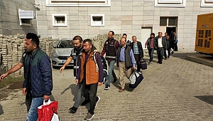  FETÖ'DEN GÖZALTINA ALINAN 9 ŞAHIS ADLİYEDE 