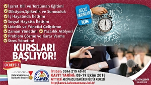 KAMEK’TEN KIŞ DÖNEMİ KURSLARI BAŞLIYOR