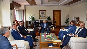 GÜVENÇ, REKTÖR PROF. DR. NİYAZİ CAN'I ZİYARET ETTİ
