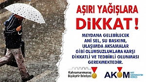 AKOM’DAN YAĞIŞ UYARISI