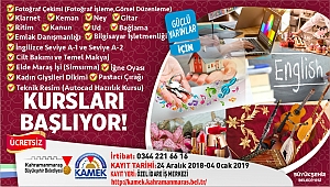 KAMEK’TE KIŞ DÖNEMİ KAYITLARI BAŞLADI