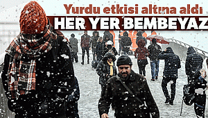 KAR YAĞIŞI YURDU ETKİSİ ALTINA ALDI