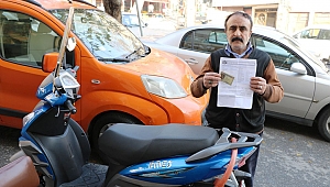 ÖNCE MOTOSİKLETİ SONRA CEZASI GELDİ 