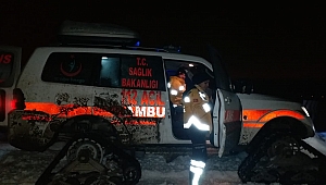 KAPANAN YOLLAR PALETLİ AMBULANSLARLA AŞILIYOR 