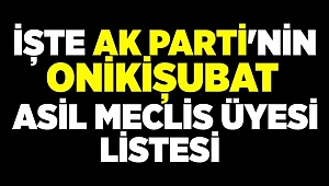 AK PARTİ'NİN ONİKİŞUBAT BELEDİYE MECLİS ÜYELERİ LİSTESİ BELLİ OLDU!