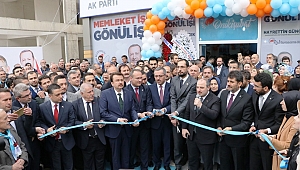 BAKAN MUSTAFA VARANK, ONİKİŞUBAT İLÇE SEÇİM OFİSİNİN AÇILIŞINI YAPTI 