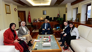 DOWN SENDROMU ÇOCUKLAR, REKTÖR CAN’I ZİYARET ETTİ