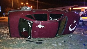 KAHRAMANMARAŞ'TA OTOMOBİL TAKLA ATTI: 1 ÖLÜ, 1 YARALI 
