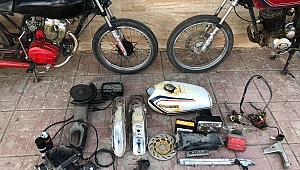 ÇALDIKLARI MOTOSİKLETLERİ PARÇALAYIP SATAN 6 KİŞİ YAKALANDI 