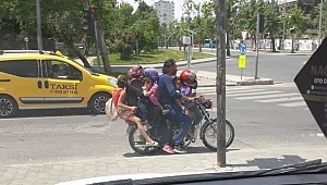   7 KİŞİ BİR MOTOSİKLETTE 