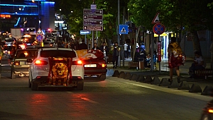 KAHRAMANMARAŞ'TA GALATASARAYLI TARAFTARLARIN GALİBİYET SEVİNCİ