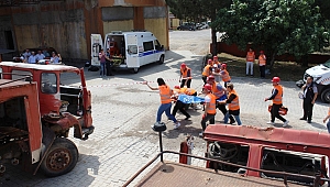 KAHRAMANMARAŞ’TA ÖĞRETMENLERDEN DOĞAL AFET TATBİKATI 