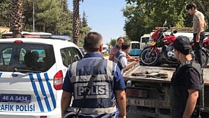 GÜRÜLTÜLÜ MOTOSİKLETLER TRAFİKTEN MEN EDİLDİ 