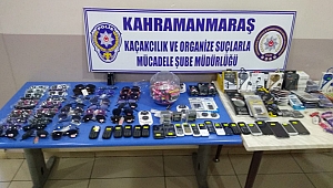 KAHRAMANMARAŞ’TA 450 BİN LİRALIK KAÇAK MALZEME ELE GEÇİRİLDİ 