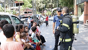 KUMAŞ BOYAMA ATÖLYESİNDEKİ YANGIN KORKUTTU 