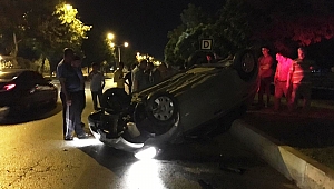 OTOMOBİL TAKLA ATTI: 1 YARALI 