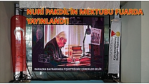 NURİ PAKDİL’İN MEKTUBU FUARDA YAYINLANDI