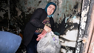Evi Yanan Kadın Eşyalarını Gözyaşları İçinde Topladı