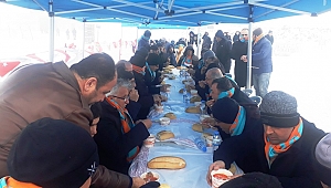 Kahramanmaraş’ta Kar Üstünde ‘Kelle Paça Festivali’