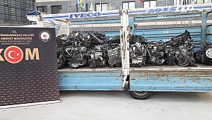 Kahramanmaraş’ta 40 Adet Kaçak Otomobil Motoru Ele Geçirildi