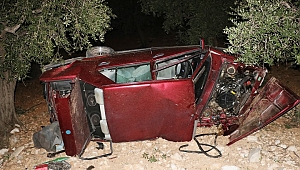 Otomobil Tarlaya Yuvarlandı: 1 Yaralı