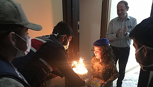 Jandarmadan Küçük Elif Su’ya Doğum Günü Sürprizi
