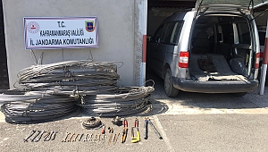 Kahramanmaraş’ta Kablo Hırsızı 3 Kişi Yakalandı