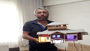 Korona Virüs İşsiz Bırakınca Ustalığını Maket Villa Yaparak Sergiliyor
