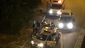 Polisle Motosikletli Şahıs Arasındaki Kovalamaca 