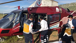 Yaylada Rahatsızlanan Çoban Ambulans Helikopterle Hastaneye Kaldırıldı
