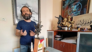 Heykeltıraştan Geyik ve Kurt Çalışması