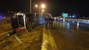 Kahramanmaraş’ta Otobüs Devrildi: 14 Yaralı