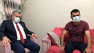 Mahmut Yardımcıoğlu, Yaralı Polis Memurunu Evinde Ziyaret Etti