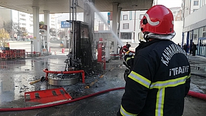 Akaryakıt İstasyonunda Yangın