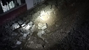 Kahramanmaraş’ta Apartmanın İstinat Duvarı Çöktü