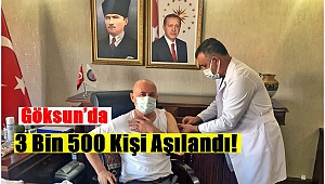 Göksun’da 3 Bin 500 Kişi Aşılandı !