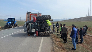 Kahramanmaraş’ta Traktör Devrildi