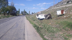 Ehliyetsiz Sürücü Otomobiliyle Takla Attı: 1 Yaralı