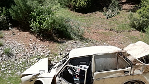 Kahramanmaraş’ta Yoldan Çıkan Otomobil Takla Attı