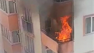 Kahramanmaraş’ta Balkon Yangını Paniğe Neden Oldu