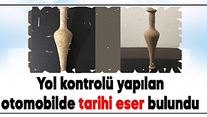Yol Kontrolünde Otomobilde Tarihi Eser Bulundu