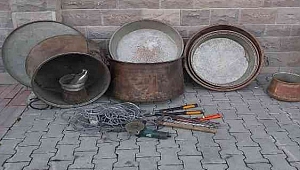 Bakır Kazan Hırsızları Polisten Kaçamadı