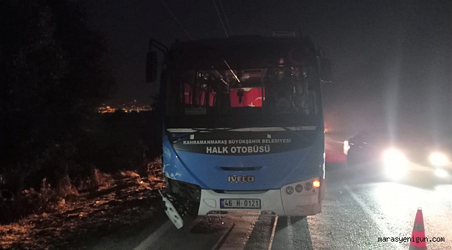 Kahramanmaraş’ta Otomobil İle Otobüs Çarpıştı: 1 Yaralı