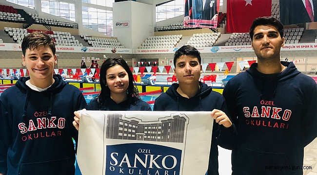  Sanko Okulları Yüzme Yarışmasında Dört Madalya Kazandı
