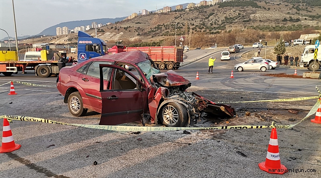  Kahramanmaraş’ta Otomobil İle Hafriyat Kamyonu Çapıştı: 1 Ölü, 2 Ağır Yaralı