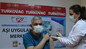 Kahramanmaraş’ta yerli ve milli aşı TURKOVAC uygulanmaya başlandı.