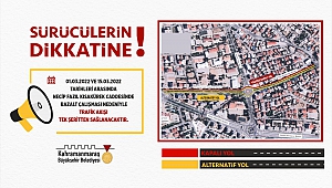 Büyükşehir’den Alternatif Güzergâh Uyarısı